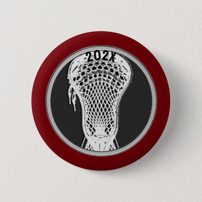 Lacrosse Team Player Keepsake Gift Button (Front)