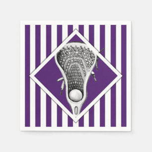 Lacrosse Team Purple Napkin