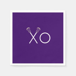Lacrosse Team Purple Napkin
