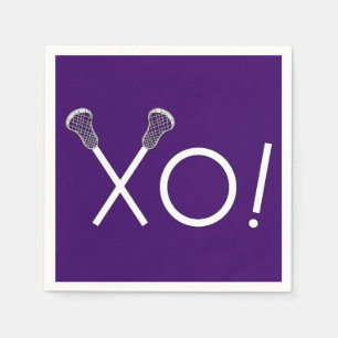 Lacrosse Team Purple Napkin