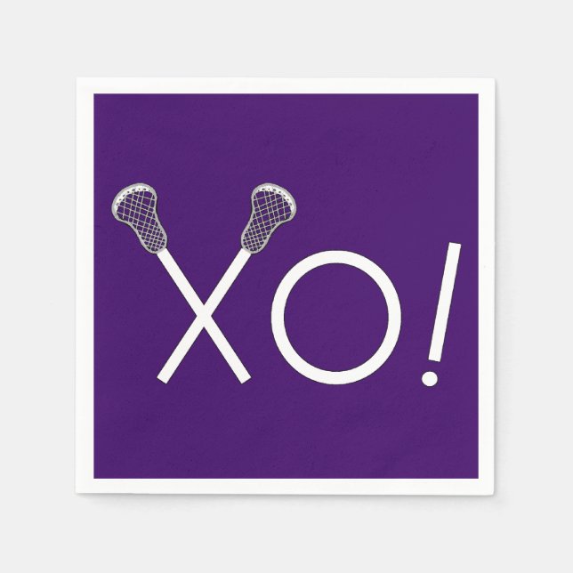 Lacrosse Team Purple Napkin (Front)
