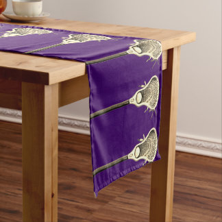 Lacrosse Team Purple Short Table Runner