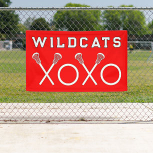 Lacrosse Team Red Banner