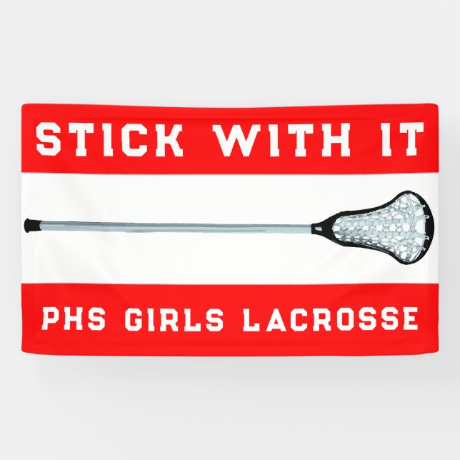Lacrosse Team Red Banner (Horizontal)