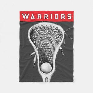Lacrosse Team Red Fleece Blanket