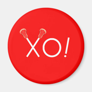 Lacrosse Team Red Gifts Magnet