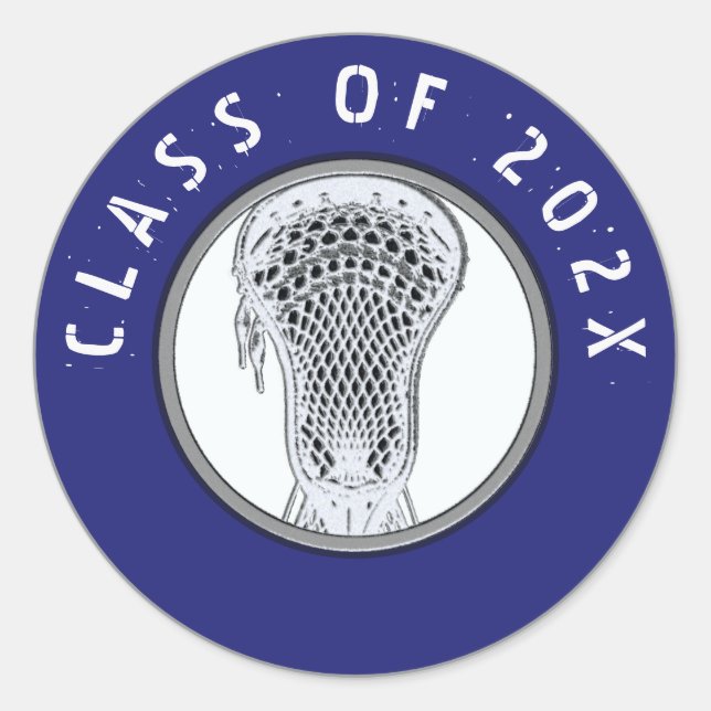 Lacrosse Team Seniors Classic Round Sticker (Front)