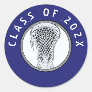 Lacrosse Team Seniors Classic Round Sticker
