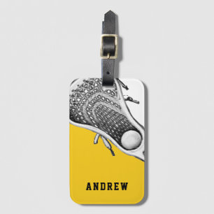 Lacrosse Team Yellow Luggage Tag
