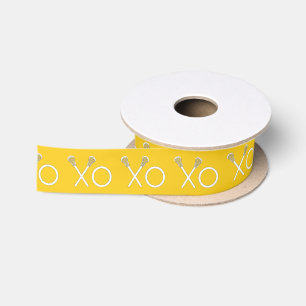 Lacrosse Team Yellow Satin Ribbon