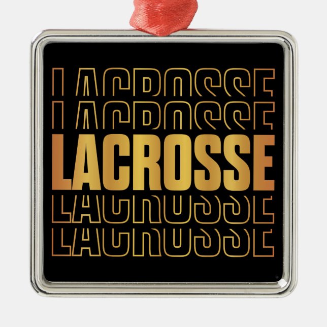 Lacrosse Text Ornament (Front)