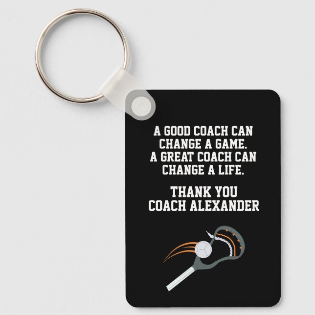 Lacrosse Thank You Coach Key Ring (Front)