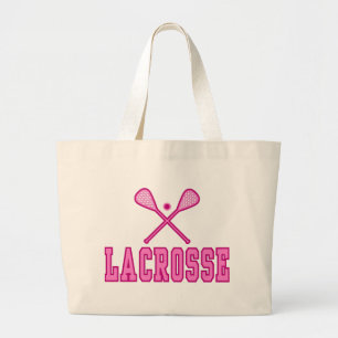 Lacrosse Tote Bags (pink)