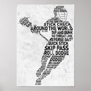 Lacrosse Typography Design Poster