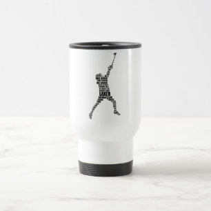 Lacrosse Typography Travel Mug