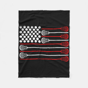 Lacrosse Usa Flag Lax Fleece Blanket