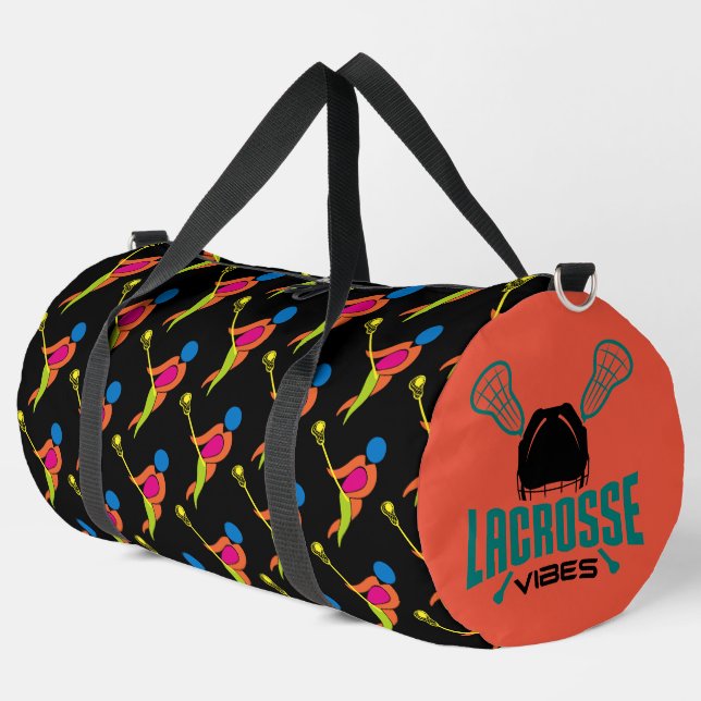 Lacrosse Vibes Duffle Bag (Left Corner)