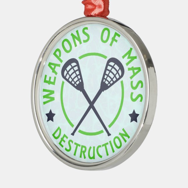 Lacrosse Weapons of Destruction Metal Tree Decoration (Left)