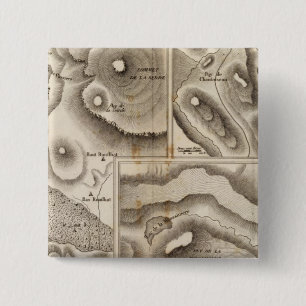 Lacs volcaniques 15 cm square badge