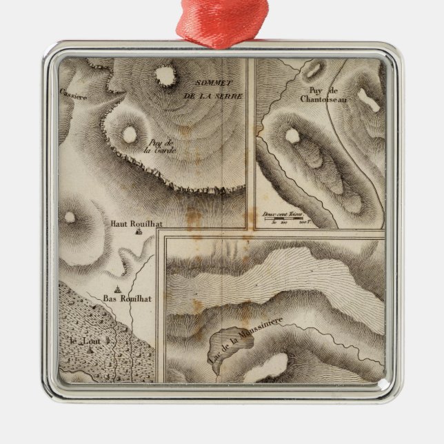 Lacs volcaniques metal tree decoration (Front)