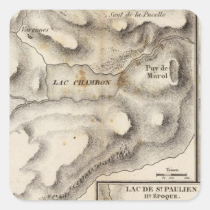 Lacs volcaniques square sticker