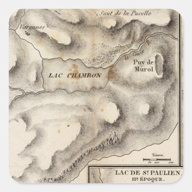 Lacs volcaniques square sticker (Front)