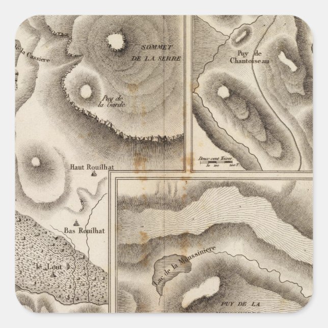 Lacs volcaniques square sticker (Front)