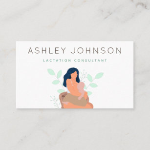 Lactation Consultant Breastfeeding Expert Greenery Business Card