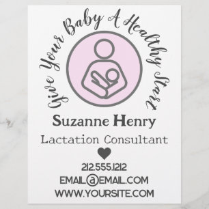 Lactation Consultant Breastfeeding Leche Baby Flyer