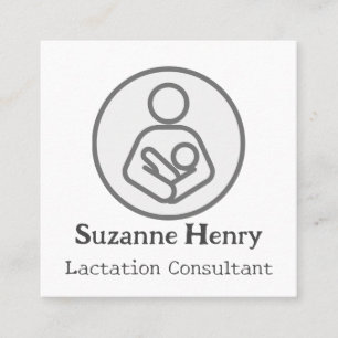 Lactation Consultant Breastfeeding Leche Baby Square Business Card