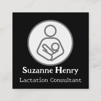 Lactation Consultant Breastfeeding Leche Baby Square Business Card