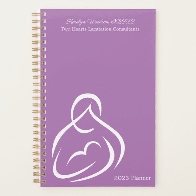 Lactation Consultant Breastfeeding Purple 2023 Planner (Front)