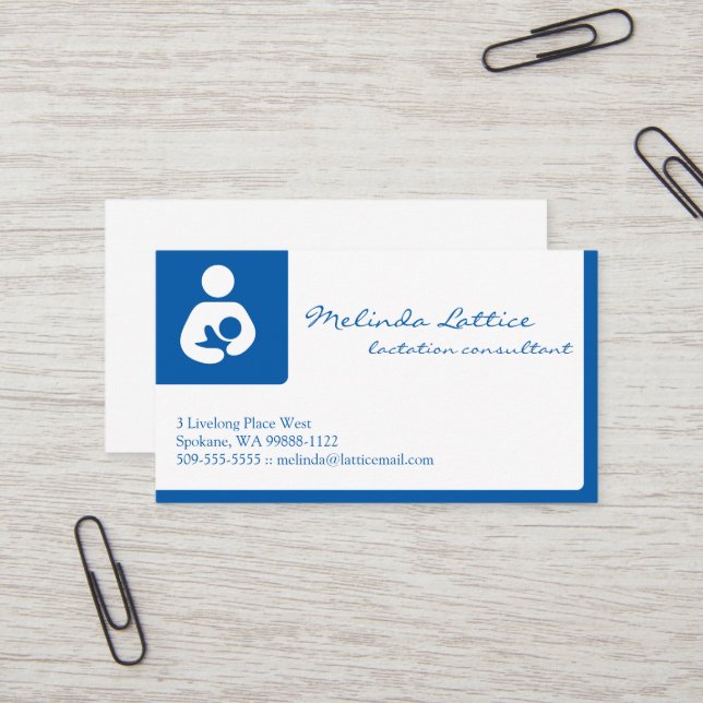 Lactation Consultant Business Card (Front/Back In Situ)