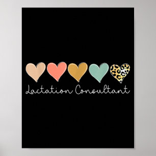 Lactation Consultant Leopard Heart, Valentine's Da Poster