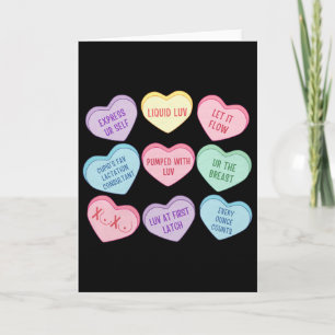Lactation Consultant Valentine Heart Candy Breastf Card