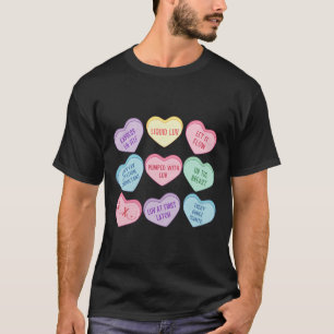 Lactation Consultant Valentine Heart Candy Breastf T-Shirt