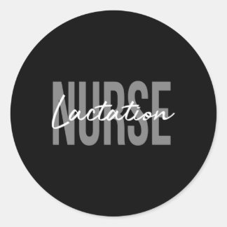 Lactation Nurse Breastfeeding Support Nursing Moth Classic Round Sticker