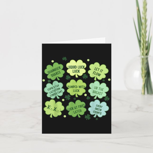 Lactation st patrick day breastfeeding consultant card (Front)