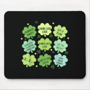 Lactation st patrick day breastfeeding consultant mouse mat