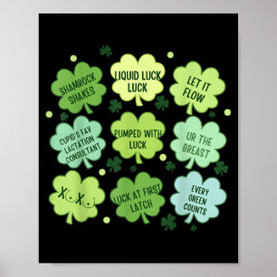 Lactation st patrick day breastfeeding consultant poster