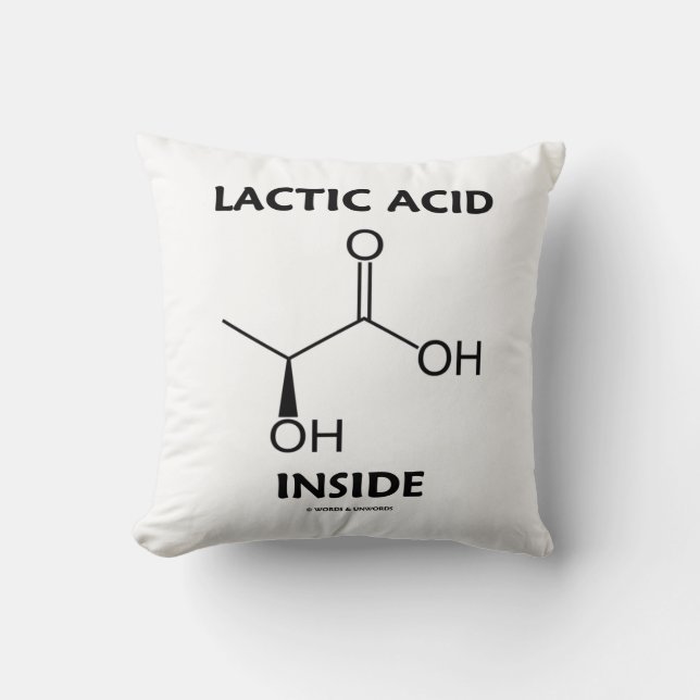Lactic Acid Inside Chemistry Molecule Cushion (Front)