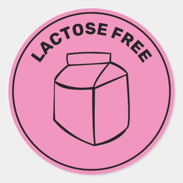 Lactose Free Allergy Safe Culinary Classic Round S Sticker (Front)