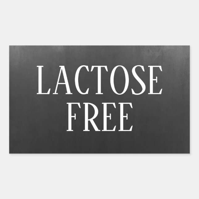 Lactose Free Allergy Safe Culinary Rectangular Sticker (Front)