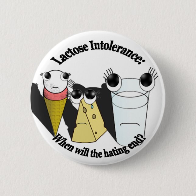 Lactose Intolerance button (Front)