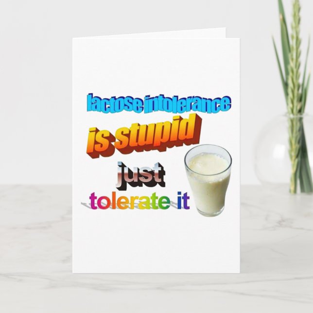 Lactose Intolerance Card (Front)
