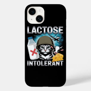 Lactose Intolerant Cat Funny Milk Cheese Cow Case-Mate iPhone 14 Case