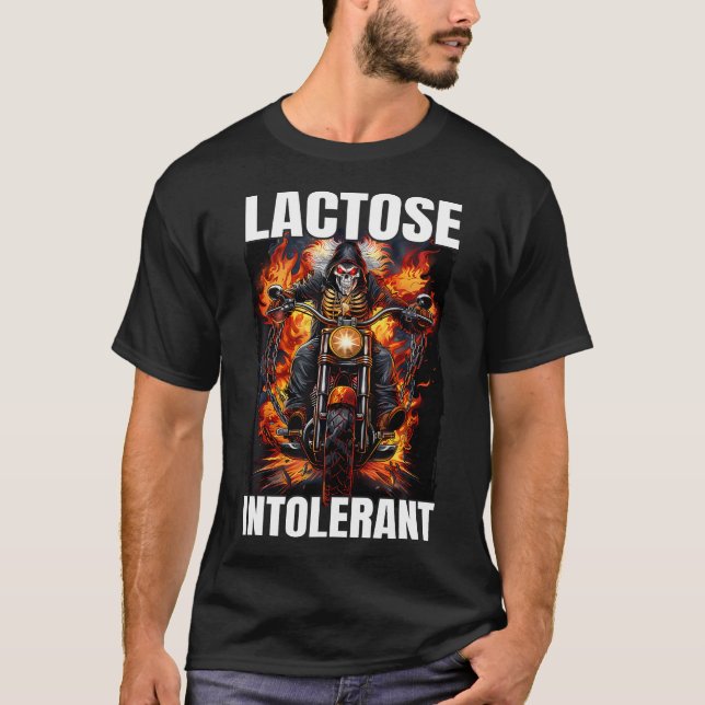  Lactose Intolerant Skeleton Lactose Intolerance  T-Shirt (Front)