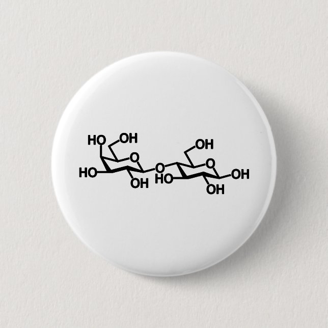 Lactose Milk Structure 6 Cm Round Badge (Front)