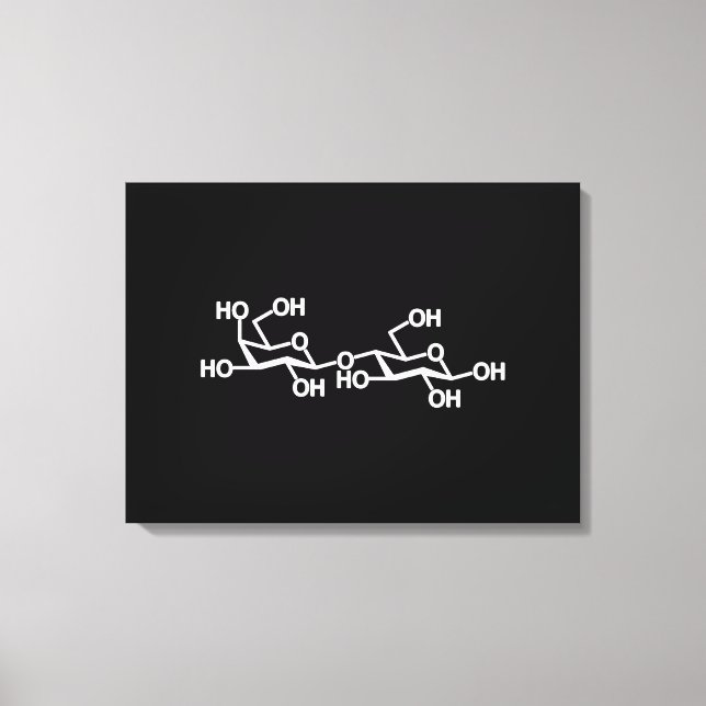 Lactose Milk Structure Canvas Print (Front)