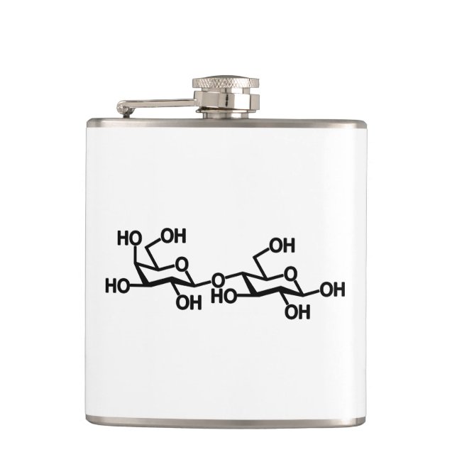 Lactose Milk Structure Hip Flask (Front)
